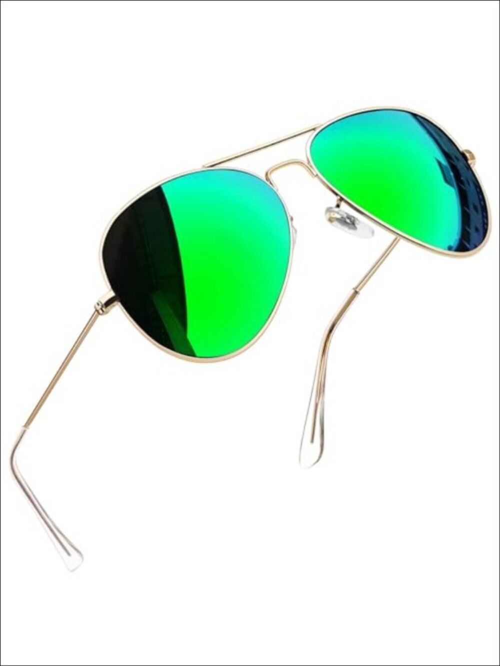 Polarized Aviator Sunglasses UV400 Double Bridge Oversized Metal Frame